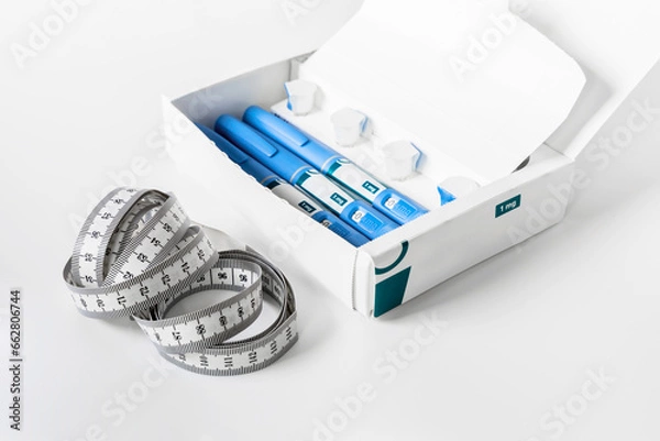 Obraz Ozempic Insulin injection pen or insulin cartridge pen for diabetics.