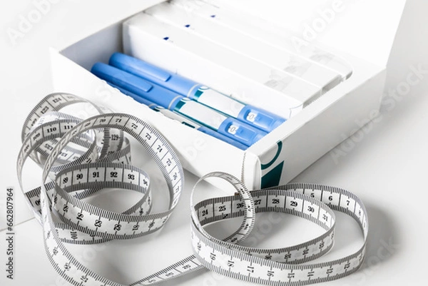 Obraz Ozempic Insulin injection pen or insulin cartridge pen for diabetics.