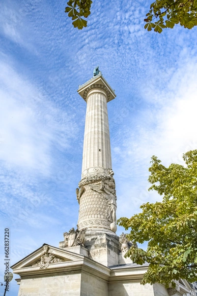 Fototapeta Paris, beautiful buildings and column, place de la Nation in the 11e arrondissement, sunset
