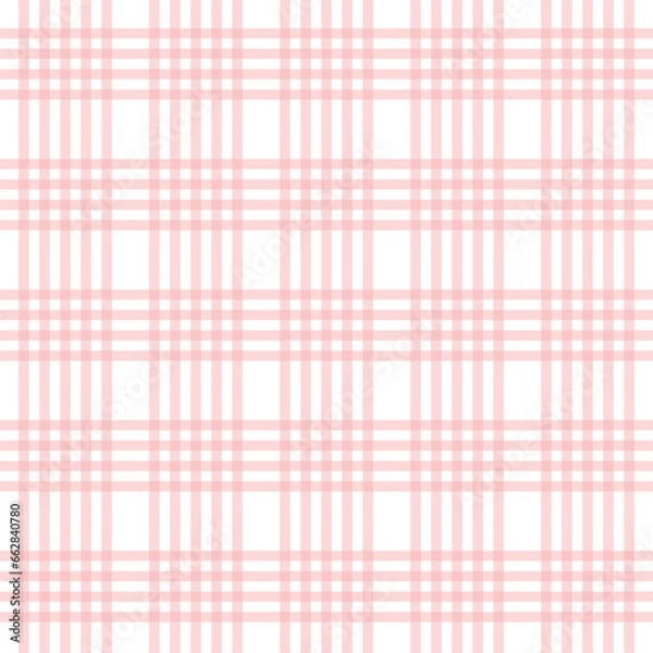 Obraz Pink and white checkered background. Seamless pattern. Vector. pink and white plaid