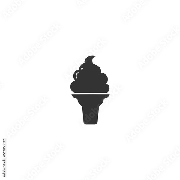 Obraz Ice cream flat style icon. vector sign