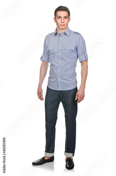 Obraz Man in fashion look isolated on white