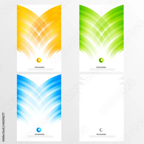 Fototapeta Set of modern vector banners with lines
