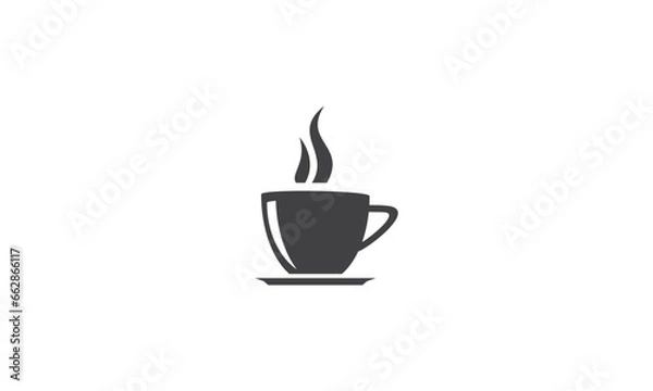 Obraz cup of coffee black vector icon 