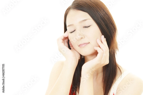 Fototapeta ボディーケアをする女性