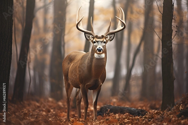 Obraz whitetail deer in the woods