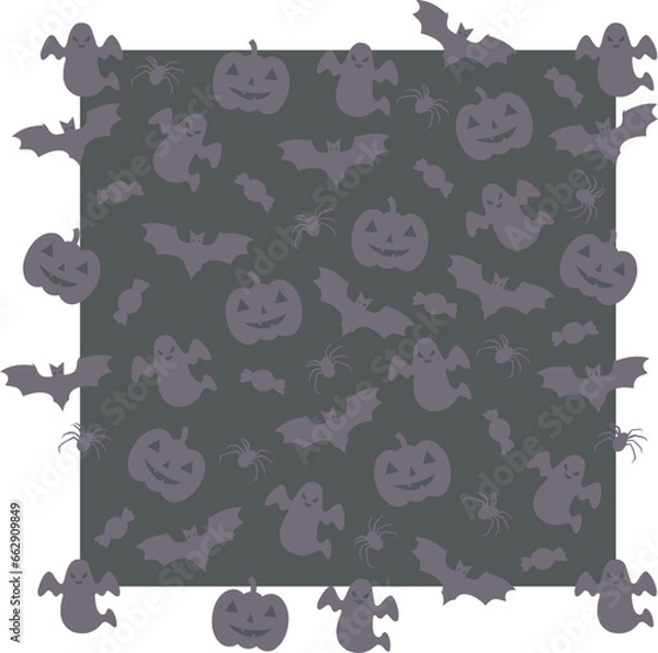 Obraz Halloween vector seamless pattern grey & light grey background