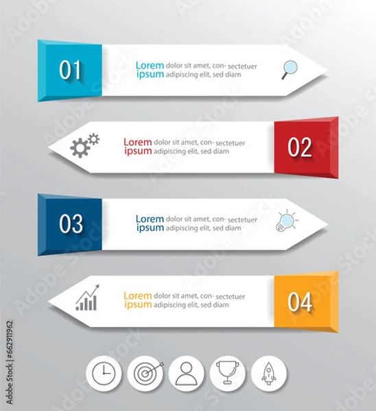 Obraz Infographic Vector abstract design web banner template.Modern banner.