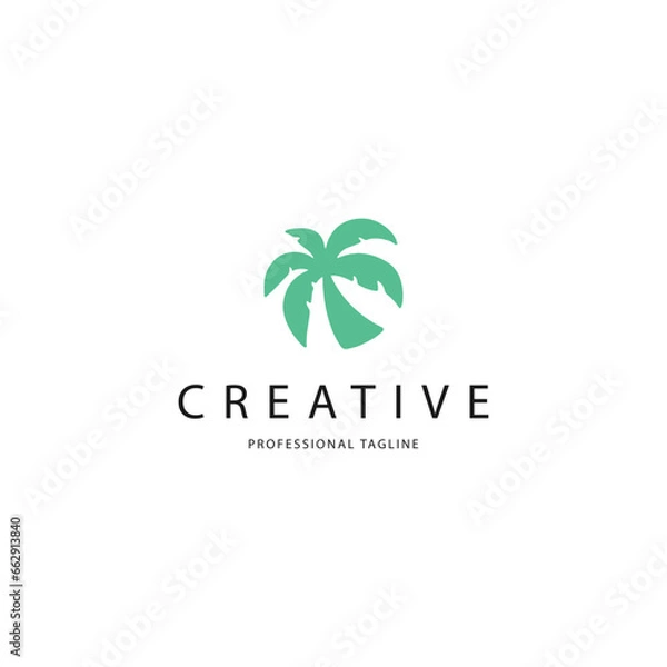 Fototapeta Palm Tree Logo Icon