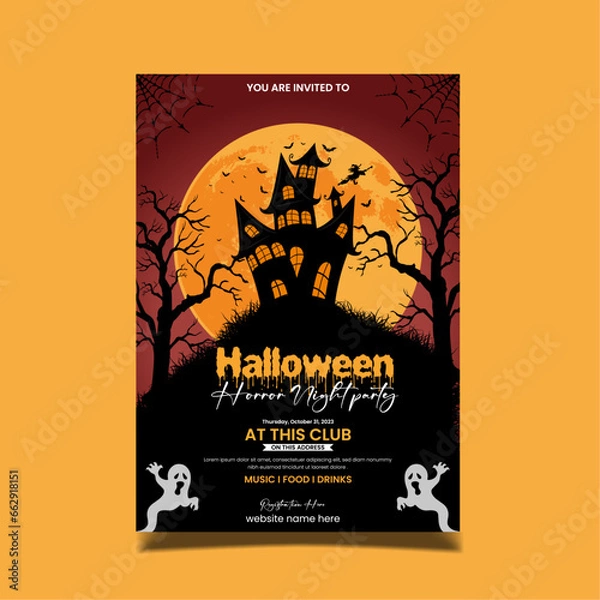 Obraz Halloween party flyer, invitations or greeting card