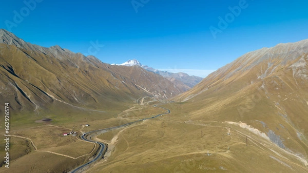 Obraz road in Caucasus Mountains