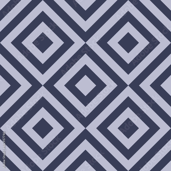 Fototapeta Seamless geometric pattern with line rhombus on gray background. Print for fabric background, textile
