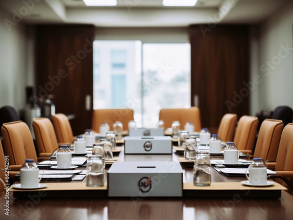 Fototapeta Various business with board meeting room Generative AI