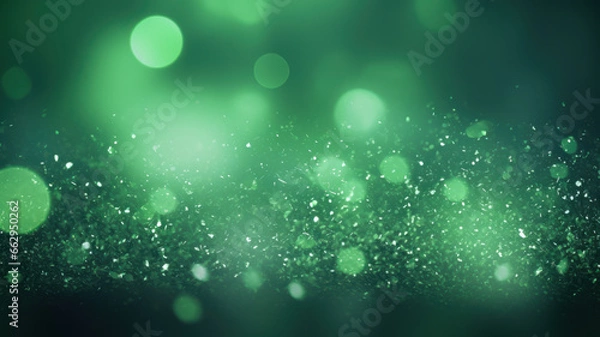 Fototapeta Green Sparkles Abstract Background