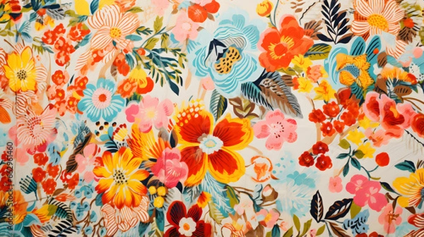 Fototapeta pattern with flowers