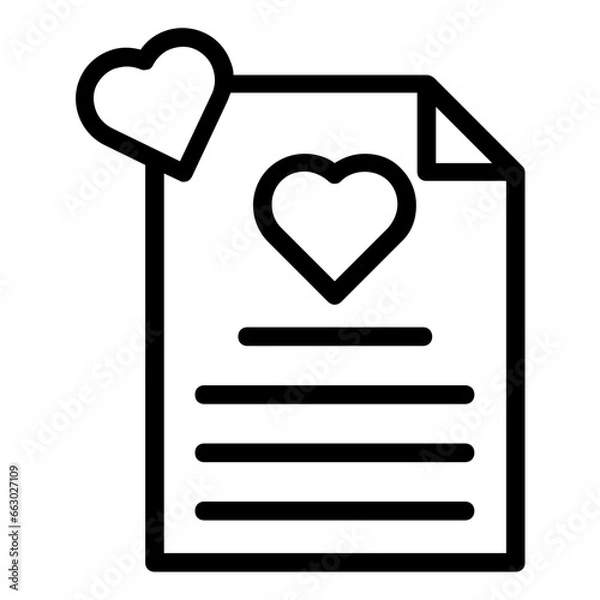 Obraz love letter icon