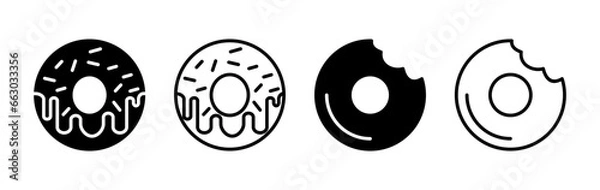 Obraz Donut icon vector. doughnut icon. donut logo