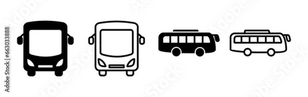 Obraz Bus icon vector. bus vector icon