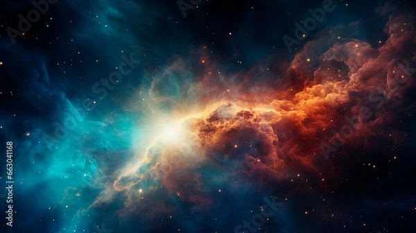 Fototapeta Abstract space background. Beautiful galaxies, nebula and stars in outer space, realistic universe wallpaper