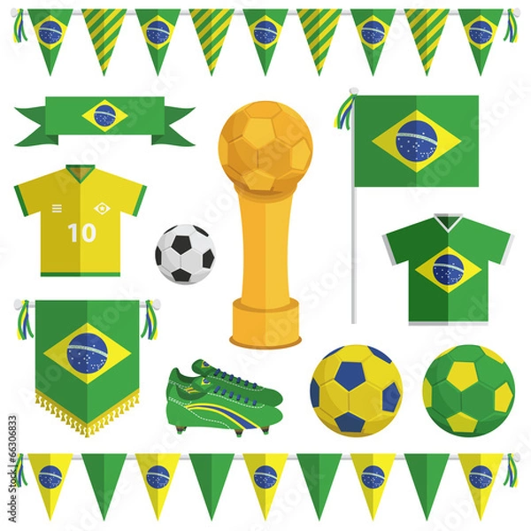 Obraz brazil soccer objects