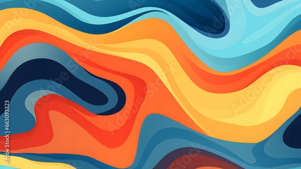 Fototapeta abstract colorful background with waves
