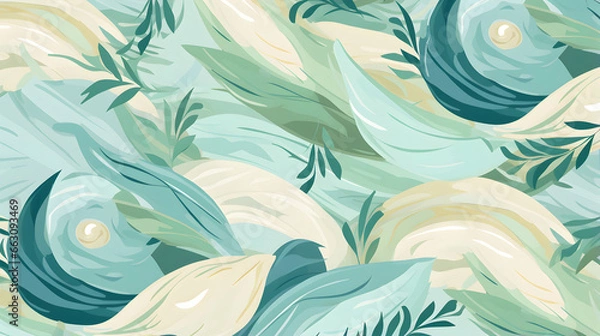 Fototapeta seamless pattern with flowers