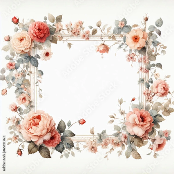 Obraz frame with roses