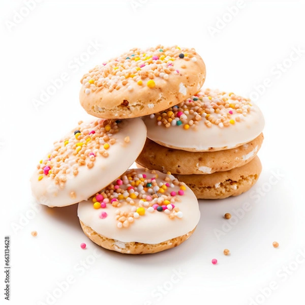 Obraz cookies on white background