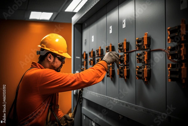 Obraz electrician at work