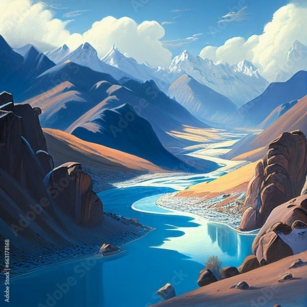 Obraz view from the top of the mountains