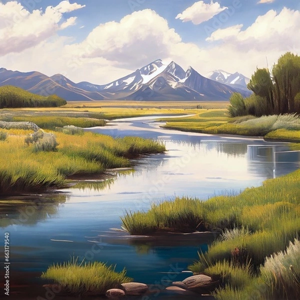 Obraz lake in the morning