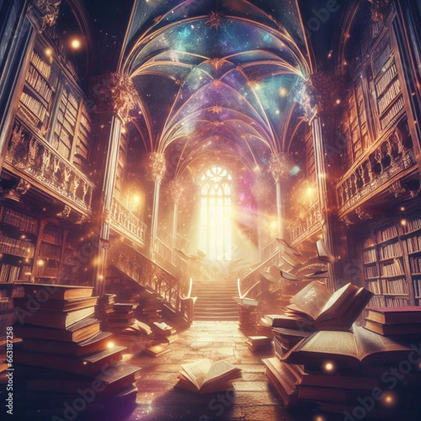 Obraz Fantasy library