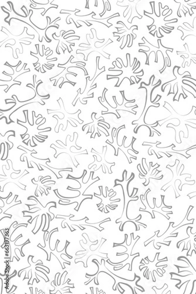 Fototapeta  Pattern with month on isolated white background