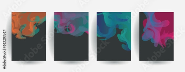 Fototapeta Geometric pattern background texture for brochure cover design, Abstract vector wave shape for presentation template 