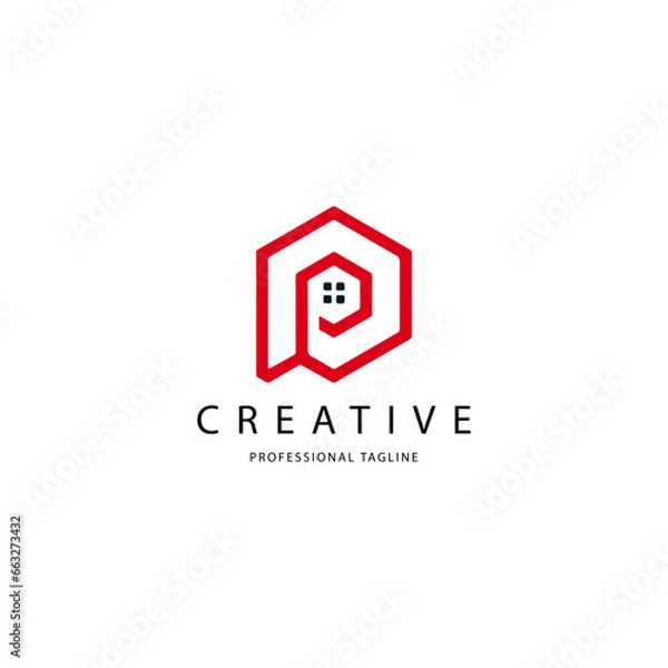 Fototapeta Home property simple vector logo