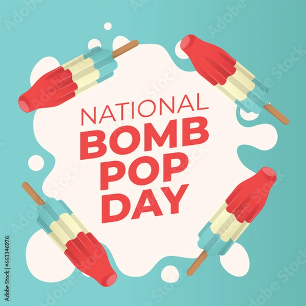 Fototapeta National Bomb Pop Day design template good for celebration usage. ice cream design template. flat design. vector eps 10.