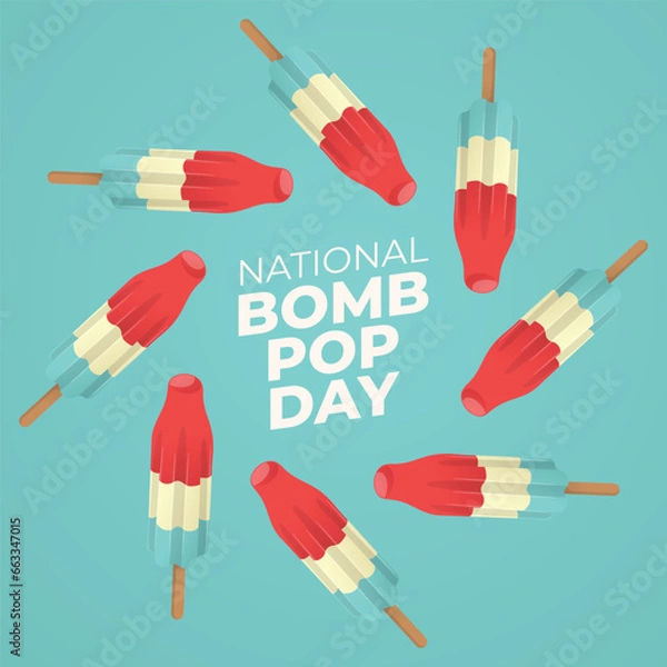 Fototapeta National Bomb Pop Day design template good for celebration usage. ice cream design template. flat design. vector eps 10.