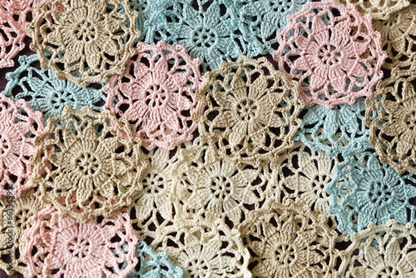 Obraz Crochet floral designs for wedding ceremony decoration