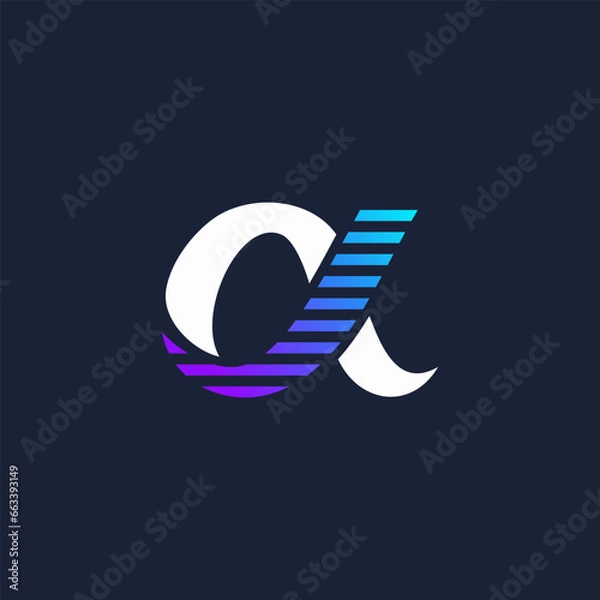 Fototapeta abstract alpha icon logo vector