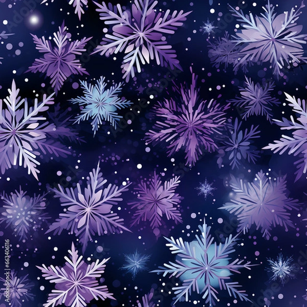 Obraz christmas snowflakes seamless pattern background
