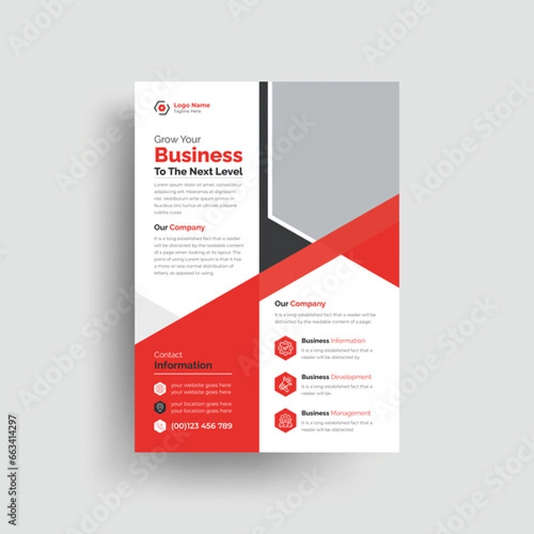 Fototapeta Business Marketing corporate Flyer design, brochure, annual report, proposal, leaflet, company profile, digital marketing layout, booklet, company profile design