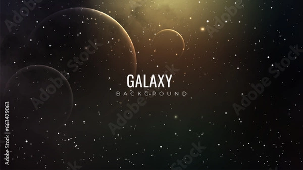 Fototapeta Starry night sky. Realistic galaxy background. Constellation background. Nebula and stars in the night sky.
