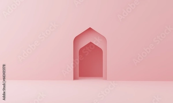 Obraz red door in a wall background