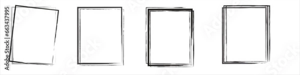 Obraz Grunge frame collection. Vector illustration