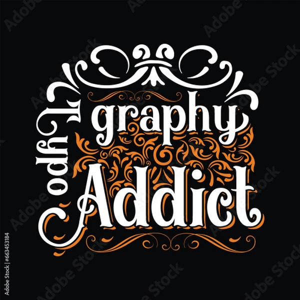 Fototapeta Typography Masterpiece Wear Your Words with Style on Our Premium Cotton T-shirt - Make a Statement with Every Step