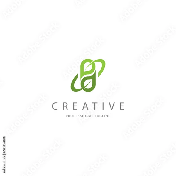 Fototapeta Herbal capsule logo design template