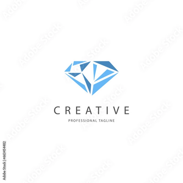 Fototapeta Abstract diamond illustration logo vector