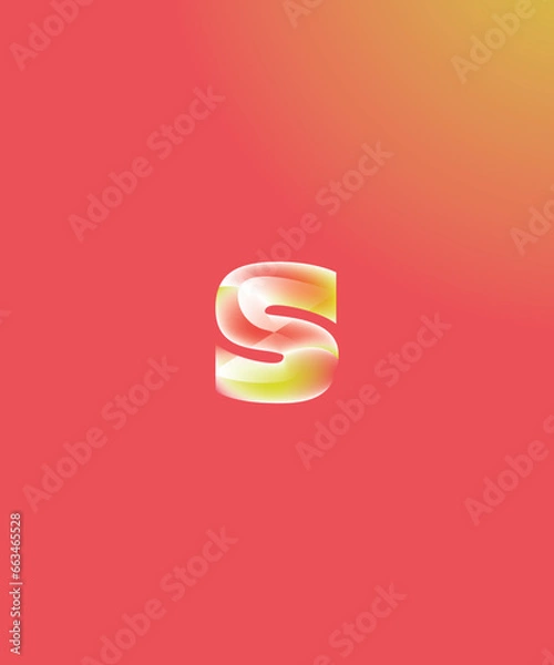 Obraz Letter S mesh logo design Gradient logo mesh logo