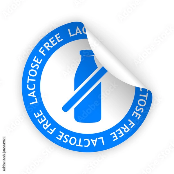 Obraz vector lactose free bent sticker
