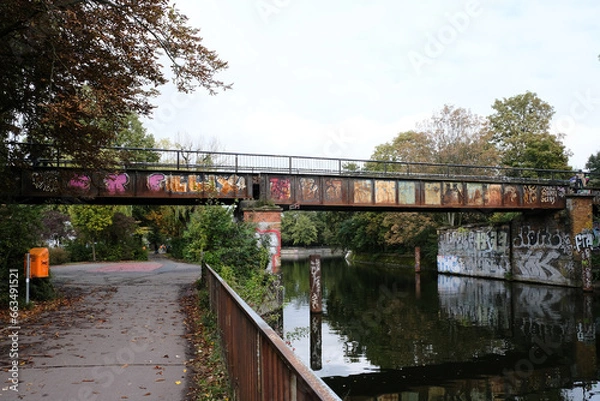 Obraz Rusted railroad bridge